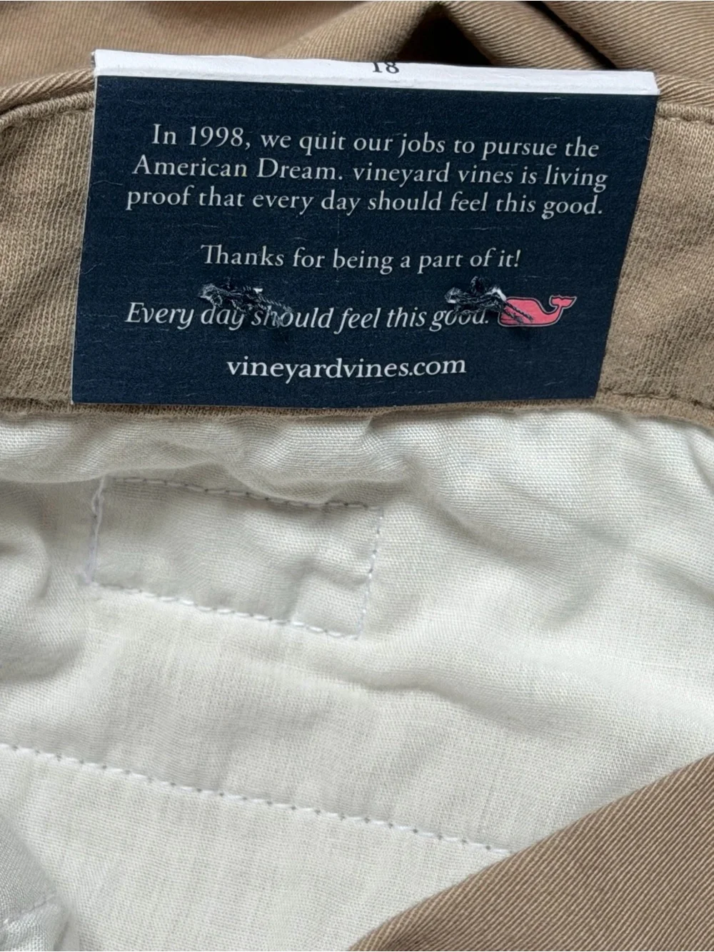 NEW Vineyard Vines Boys Breaker Khaki Pants Classic Preppy Chino 18 Heritage